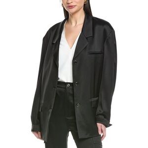 Nanushka Womens Patri Boxy Oversized Blazer, Black